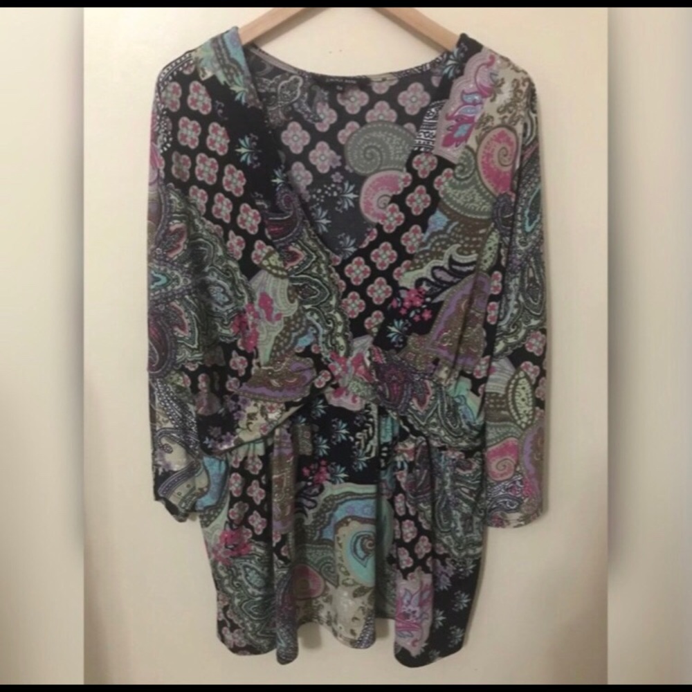 Laura Max Multicolor Floral Top Size 2X